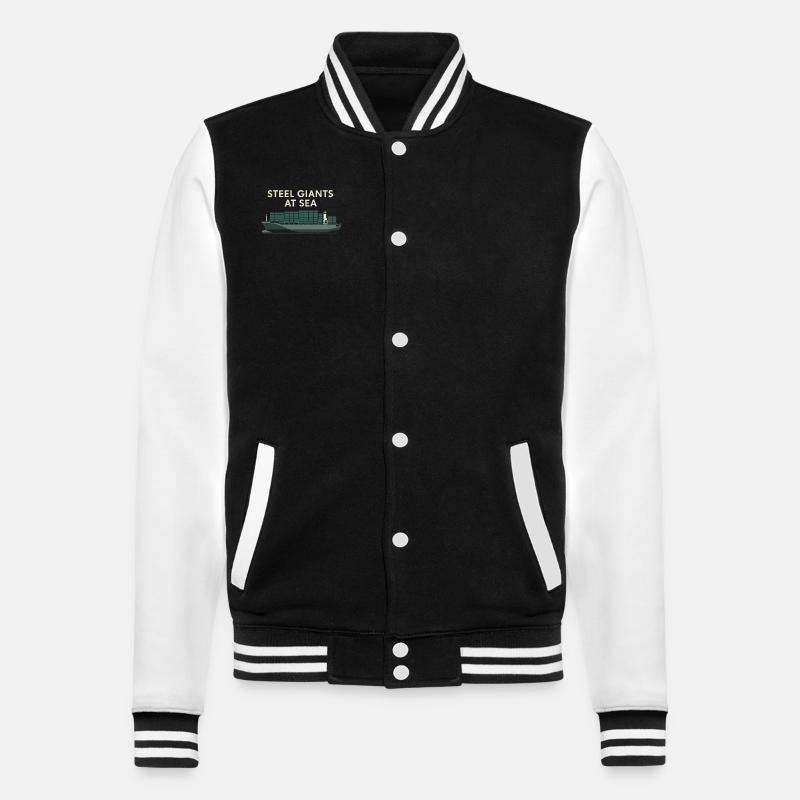 Schiff-sichtgerät Containerschiff Frachtschiff - College-Sweatjacke - Schwarz/Weiß
