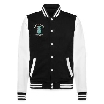 Salzliebhaber Natriumabhängiger Nacl Meme - College-Sweatjacke - Schwarz/Weiß - Vorne - Nik (191cm) & Marisol (170cm)
