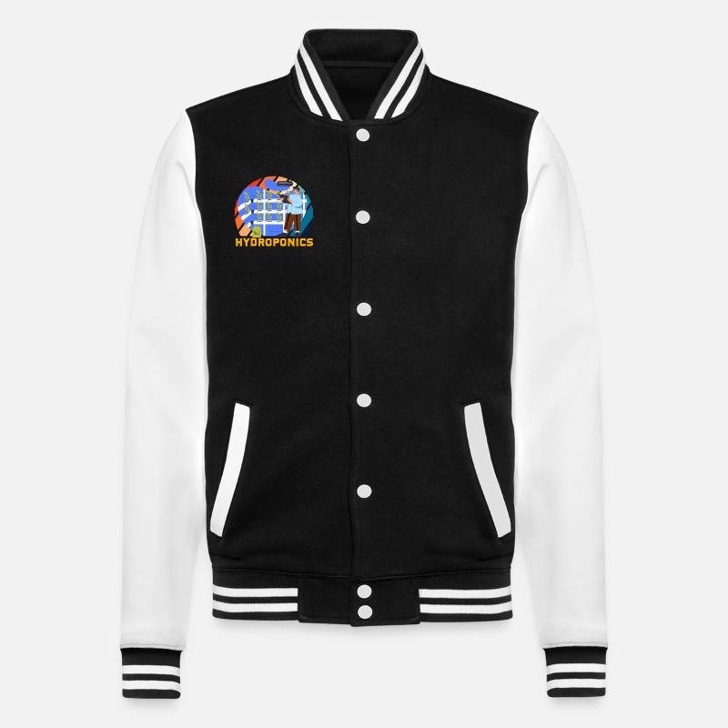 Hydroponik - College-Sweatjacke - Schwarz/Weiß