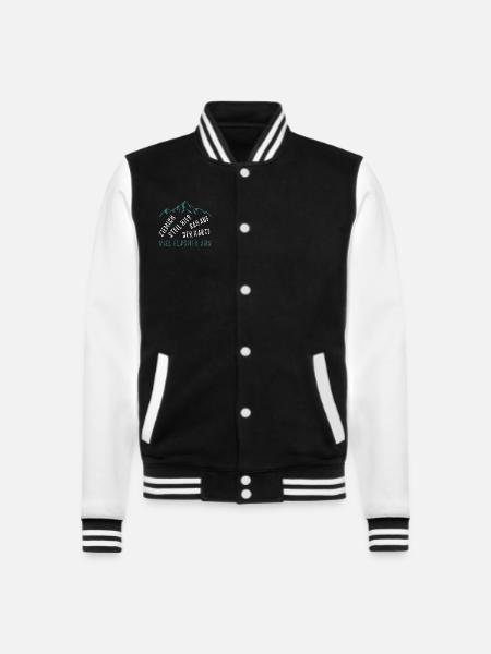 Ziemlich steil hier, sah auf der Karte flacher aus - College-Sweatjacke - Schwarz/Weiß