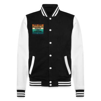 Kaffee Pinguin - College-Sweatjacke - Schwarz/Weiß - Vorne - Nik (191cm) & Marisol (170cm)