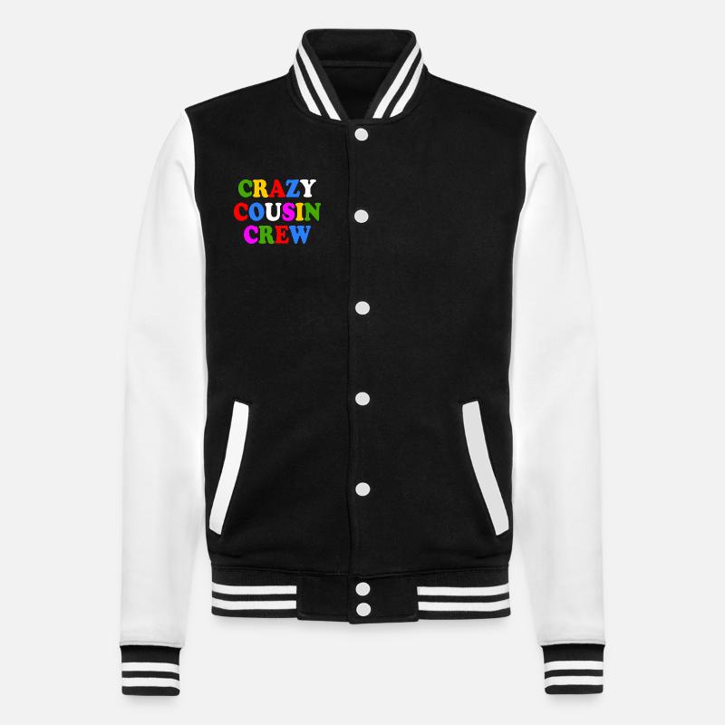 Crazy cousin crew - Veste Teddy - noir/blanc