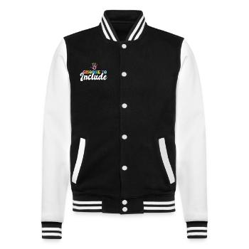 Special Education Teacher Choose to Include SPED - College Sweat Jacket - black/white - Front - Nik (191cm) & Marisol (170cm)