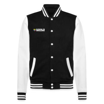 Sped Teacher Choose to Include I Encourage - College Sweat Jacket - black/white - Front - Nik (191cm) & Marisol (170cm)