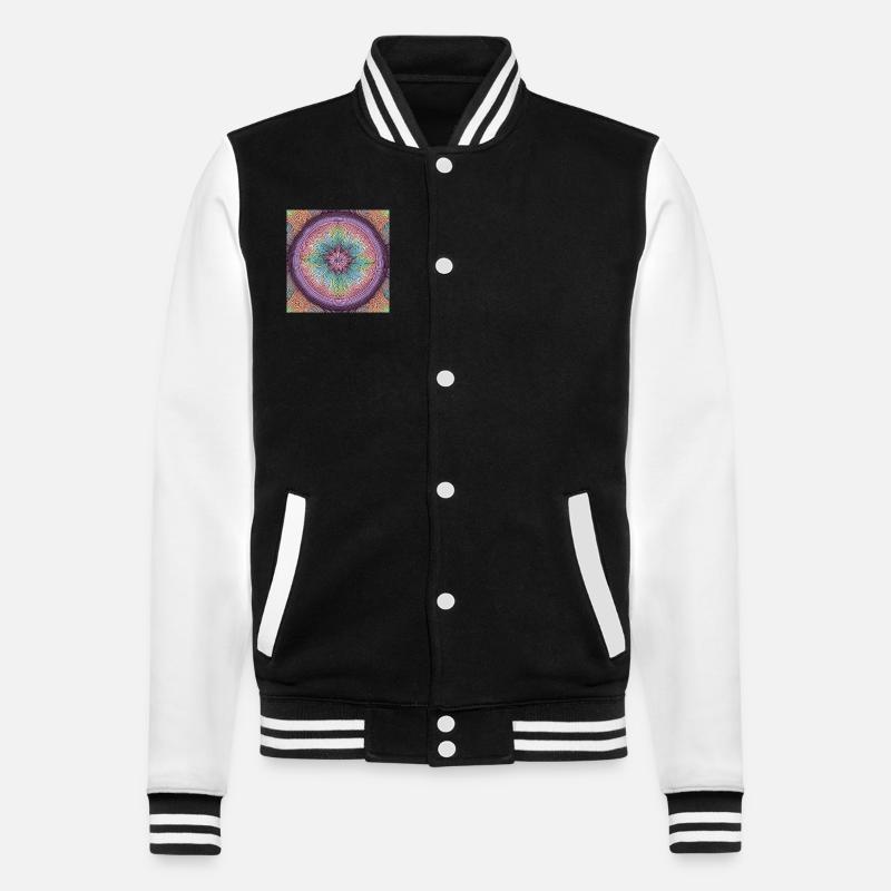 Muster pastell1 - College-Sweatjacke - Schwarz/Weiß