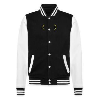 Affenkopf Sonnenbrille Party - College-Sweatjacke - Schwarz/Weiß - Vorne - Nik (191cm) & Marisol (170cm)