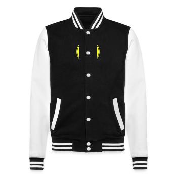 Eicreme Eis Icon - College-Sweatjacke - Schwarz/Weiß - Vorne - Nik (191cm) & Marisol (170cm)