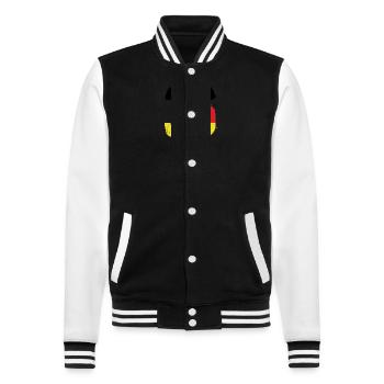 36 Number Germany Jersey - College Sweat Jacket - black/white - Front - Nik (191cm) & Marisol (170cm)