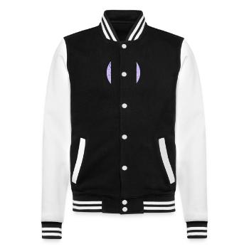 Cat Birthday Baby - College Sweat Jacket - black/white - Front - Nik (191cm) & Marisol (170cm)