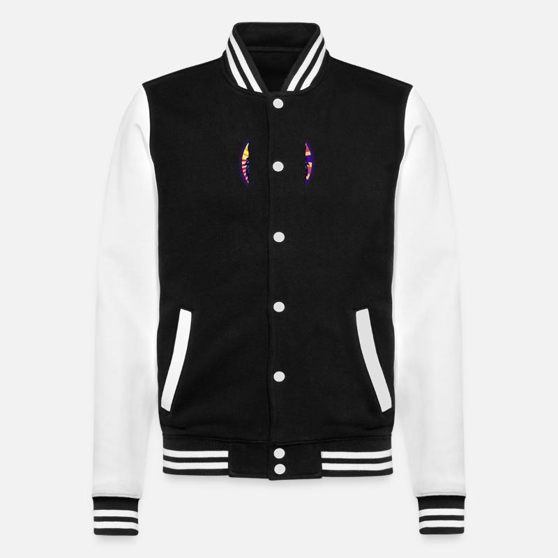 Löwe Comic Cool Sommer - College-Sweatjacke - Schwarz/Weiß