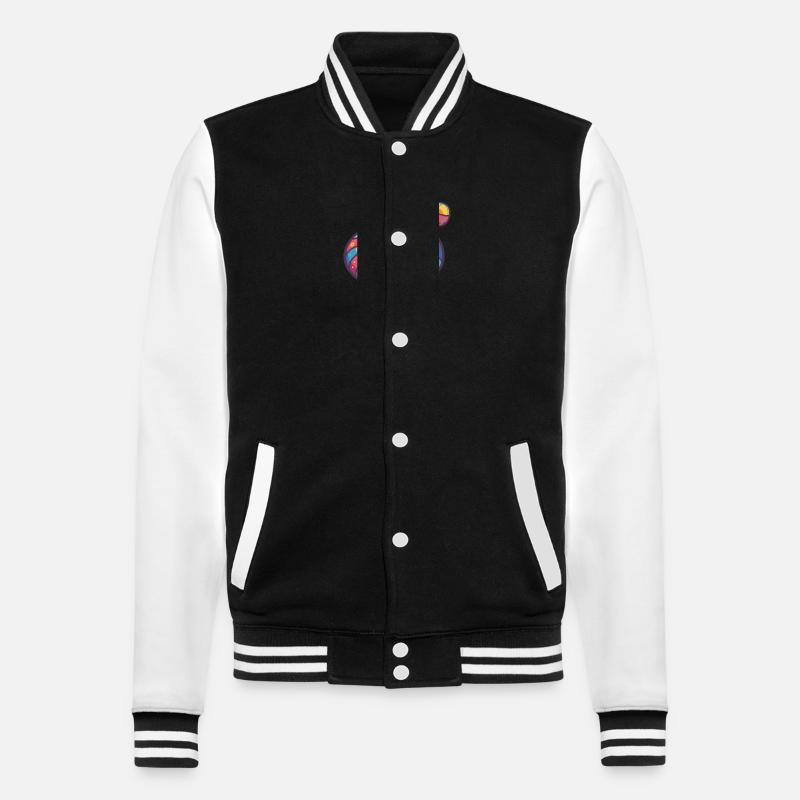 Worm Comic Cool - College Sweat Jacket - black/white