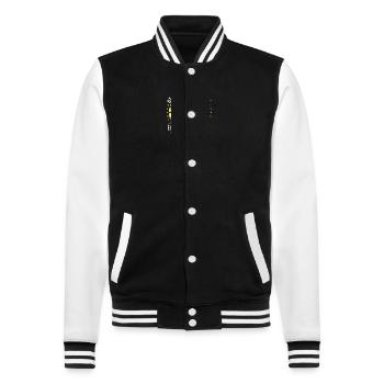 Vintage Cadeau Anniversaire 67 Ans Janvier 1956 - Veste Teddy - noir/blanc - Devant - Nik (191cm) & Marisol (170cm)