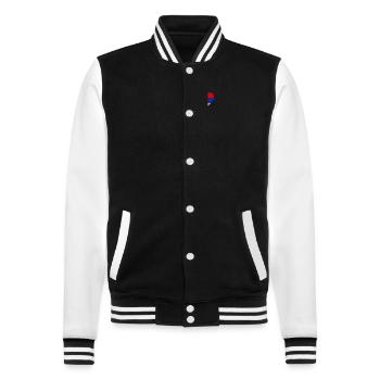 Cœur drapeau Arménie - Veste Teddy - noir/blanc - Devant - Nik (191cm) & Marisol (170cm)