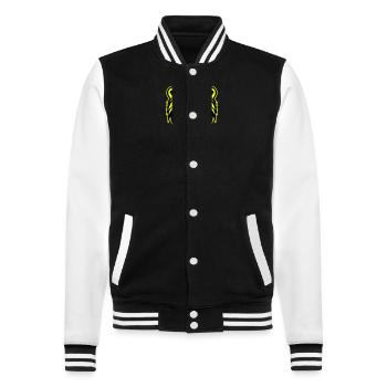 Polar Bear Head Portrait Animal Polar Bear Symbol - College Sweat Jacket - black/white - Front - Nik (191cm) & Marisol (170cm)