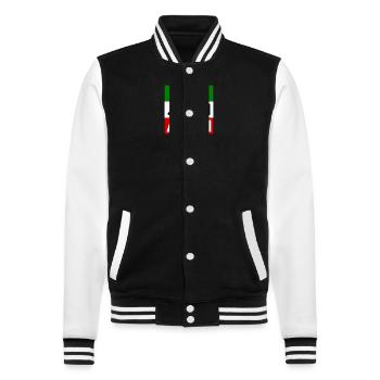 jin jiyan azadi - College-Sweatjacke - Schwarz/Weiß - Vorne - Nik (191cm) & Marisol (170cm)