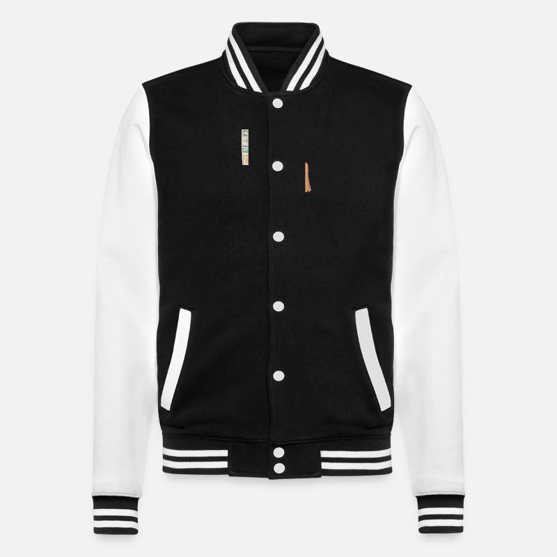 Hand mit Foto einer Möwe - College-Sweatjacke - Schwarz/Weiß
