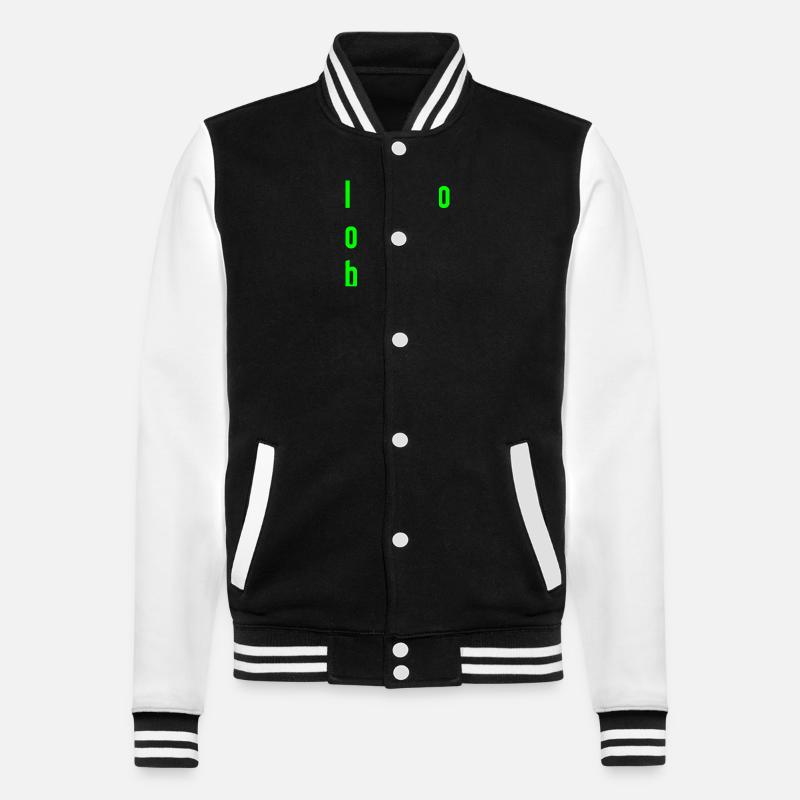 I red scho oiwei boarisch - College-Sweatjacke - Schwarz/Weiß