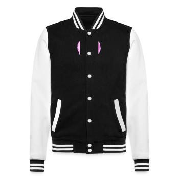 Herz Love Wasserfarben Valentinstag - College-Sweatjacke - Schwarz/Weiß - Vorne - Nik (191cm) & Marisol (170cm)