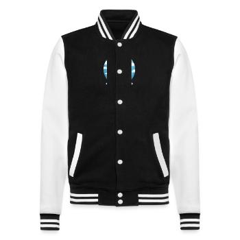 Polar Bear Birthday Comic - College Sweat Jacket - black/white - Front - Nik (191cm) & Marisol (170cm)