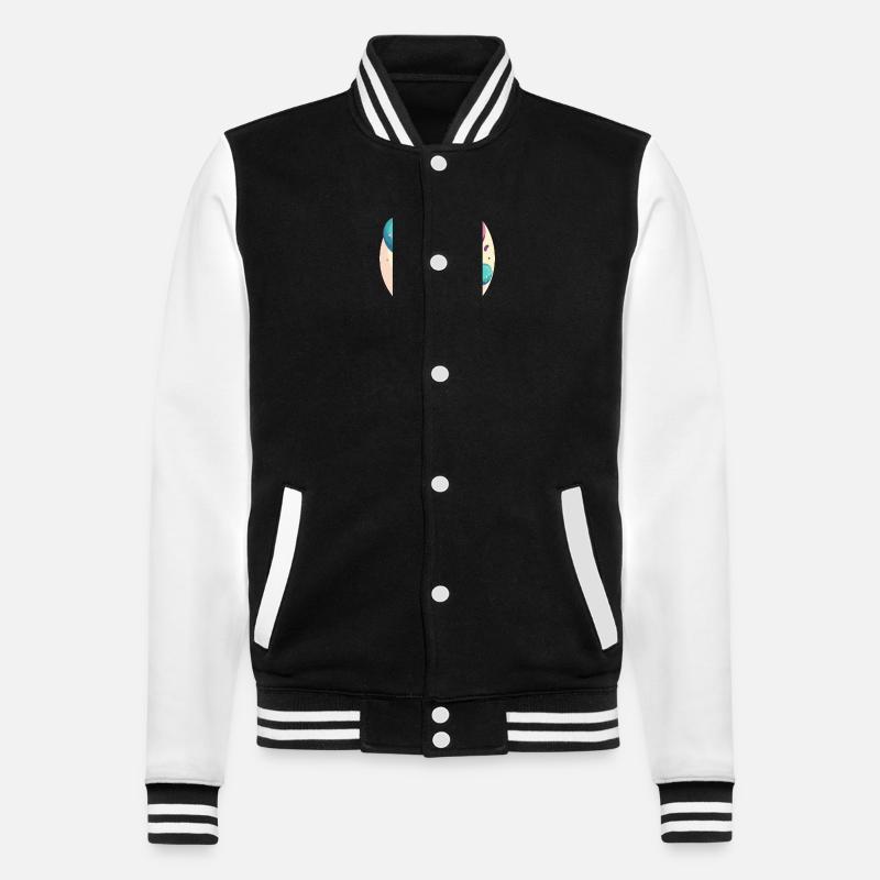 Peacock Bird Birthday Comic - College Sweat Jacket - black/white
