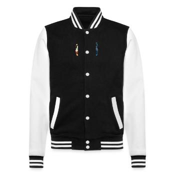 CUPCAKES - College-Sweatjacke - Schwarz/Weiß - Vorne - Nik (191cm) & Marisol (170cm)
