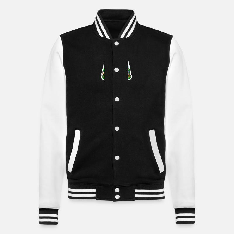 With the tandem through nature - College Sweat Jacket - black/white
