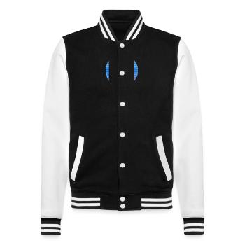Fishing - College Sweat Jacket - black/white - Front - Nik (191cm) & Marisol (170cm)