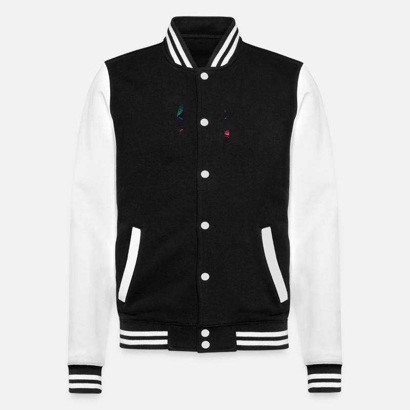 Route de style synthwave - Veste Teddy - noir/blanc