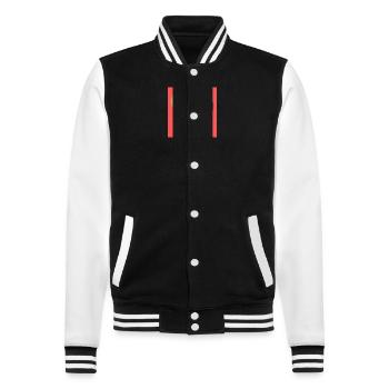MERCI. THANKS. THANK YOU. ANNIVERSAIRE. NAISSANCE. - Veste Teddy - noir/blanc - Devant - Nik (191cm) & Marisol (170cm)