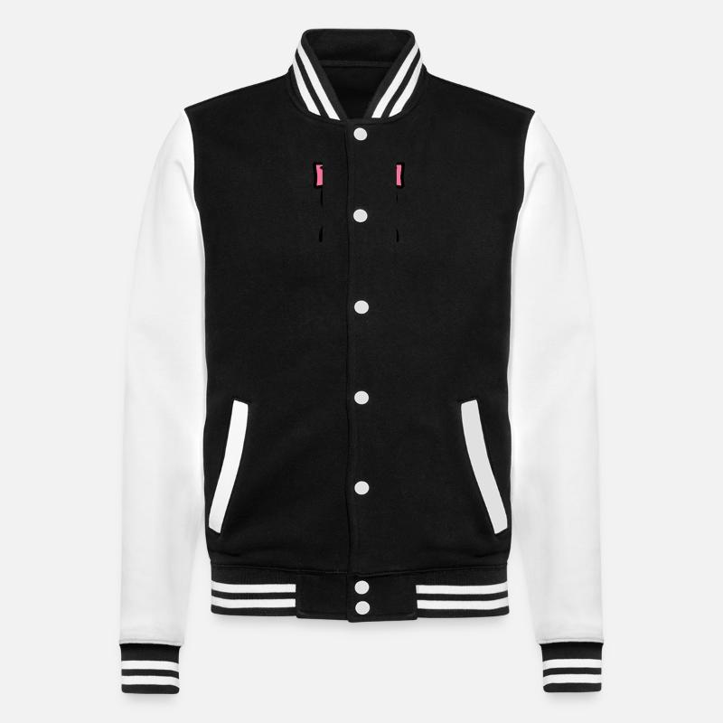 Pig Halloween Comic Zombie - College Sweat Jacket - black/white