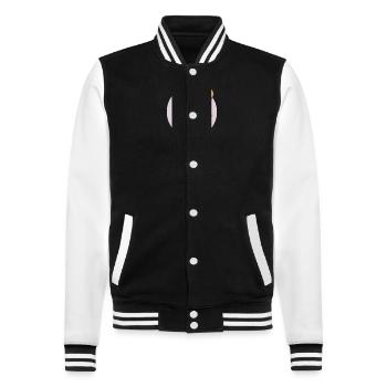 Bear Birthday Comic - College Sweat Jacket - black/white - Front - Nik (191cm) & Marisol (170cm)