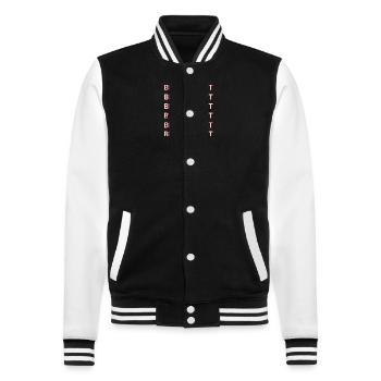 SOYEZ DIFFÉRENT – Rose Rouge, Amour-Propre, Positivité - Veste Teddy - noir/blanc - Devant - Nik (191cm) & Marisol (170cm)