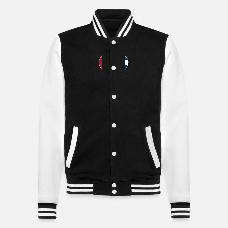 Cœur de drapeau de Cuba - Veste Teddy - noir/blanc