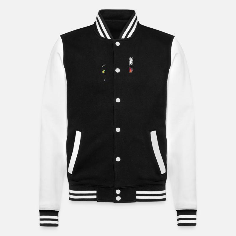 Whippet Whippet Mama - College Sweat Jacket - black/white