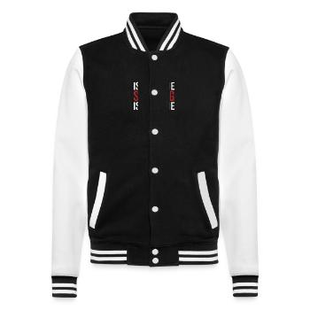 Laura ist mein Name Verderben ist mein Spiel - College-Sweatjacke - Schwarz/Weiß - Vorne - Nik (191cm) & Marisol (170cm)