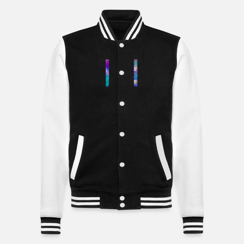 Persischer Lebensbaum Nr. 2 - College-Sweatjacke - Schwarz/Weiß
