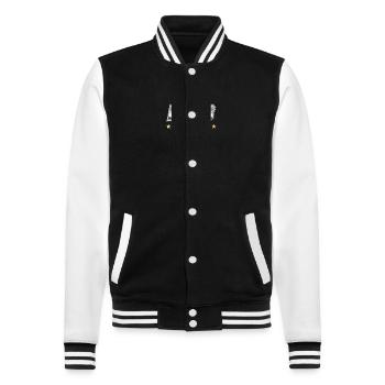 1983 40 Jahre Limitierte Auflage 40. Geburtstag - College-Sweatjacke - Schwarz/Weiß - Vorne - Nik (191cm) & Marisol (170cm)