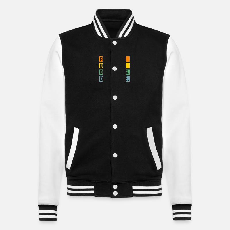 Frank - College-Sweatjacke - Schwarz/Weiß