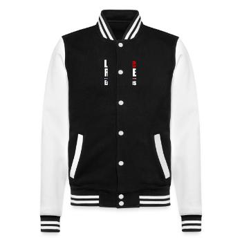 La grève recrute - Veste Teddy - noir/blanc - Devant - Nik (191cm) & Marisol (170cm)