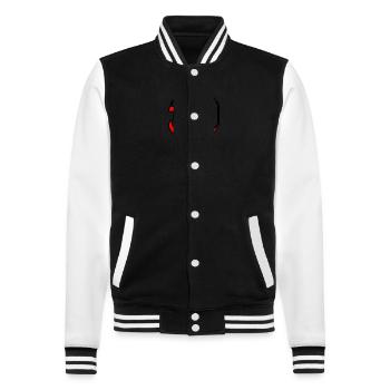 30 JAHRE. 30. 30. JAHRESTAG. 30-JÄHRIGES JUBILÄUM - College-Sweatjacke - Schwarz/Weiß - Vorne - Nik (191cm) & Marisol (170cm)