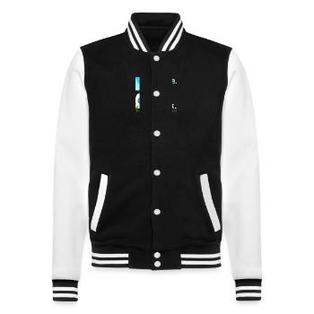 Recycle Reuse Renew Rethink Is Planet Earth Day - College Sweat Jacket - black/white - Front - Nik (191cm) & Marisol (170cm)