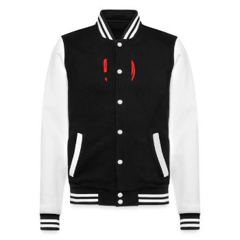 50 ANS. 50e ANNIVERSAIRE. ANNIVERSAIRE 50 ANS. 50 - Veste Teddy - noir/blanc - Devant - Nik (191cm) & Marisol (170cm)