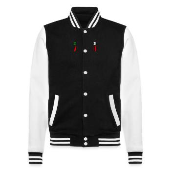 women life freedom Zan zendegi azadi - College-Sweatjacke - Schwarz/Weiß - Vorne - Nik (191cm) & Marisol (170cm)