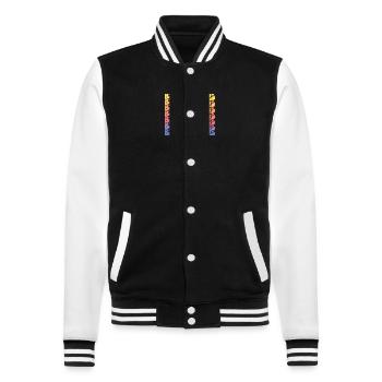 Birthday Girl - Groovy Retro Vintage Birthday - College-Sweatjacke - Schwarz/Weiß - Vorne - Nik (191cm) & Marisol (170cm)