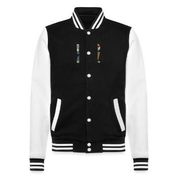 Avril 2017 anniversaire April 2017 cadeau 2017 - Veste Teddy - noir/blanc - Devant - Nik (191cm) & Marisol (170cm)