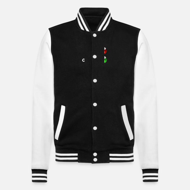 Ja zu Crypto! - College-Sweatjacke - Schwarz/Weiß