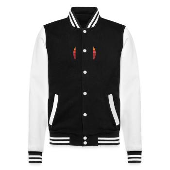 Gamer Controller Sunset Retro Vintage - College Sweat Jacket - black/white - Front - Nik (191cm) & Marisol (170cm)