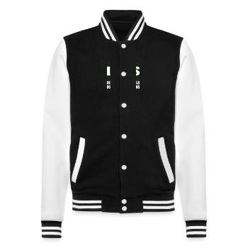 peace anti war counterculture gift present - College Sweat Jacket - black/white - Front - Nik (191cm) & Marisol (170cm)