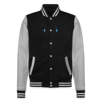 Jesus Is Lord - Christian Quotes - College Sweat Jacket - black/heather grey - Front - Nik (191cm) & Marisol (170cm)