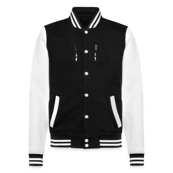 Legendär 2006 - College-Sweatjacke - Schwarz/Weiß - Vorne - Nik (191cm) & Marisol (170cm)